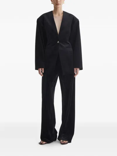 Aeron Somerset Structured V-neck Jacket In Black