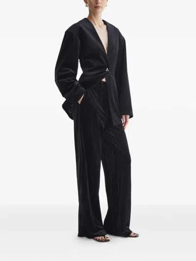 Aeron Somerset Structured V-neck Jacket In Black