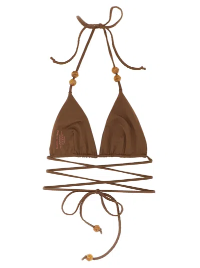 Magda Butrym Re 26 Bikini Top In Brown