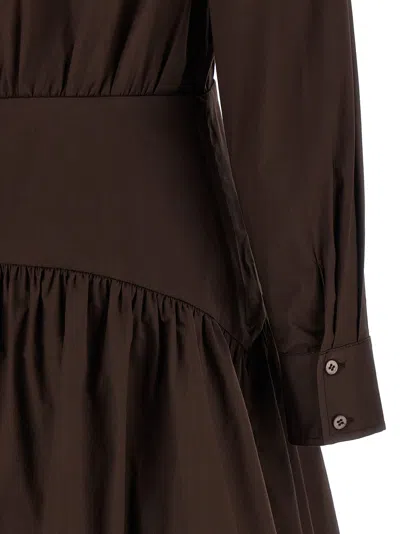 Staud Long Sleeve Gathered Detail Dress