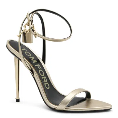Tom Ford 85mm Padlock Leather Sandals In Pink