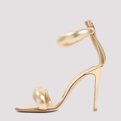 Gianvito Rossi Metallic Napa Ankle-cuff Stiletto Sandals In Gold