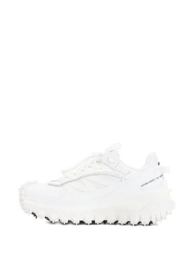 Moncler White Fabric Trailgrip Gtx Sneakers In Multi