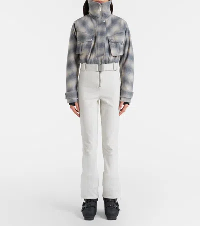 Cordova The Telluride Belted Checked Wool-blend And Stretch Ski Suit In Gray