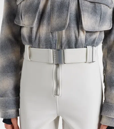 Cordova The Telluride Belted Checked Wool-blend And Stretch Ski Suit In Gray