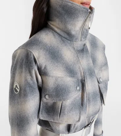 Cordova The Telluride Belted Checked Wool-blend And Stretch Ski Suit In Gray