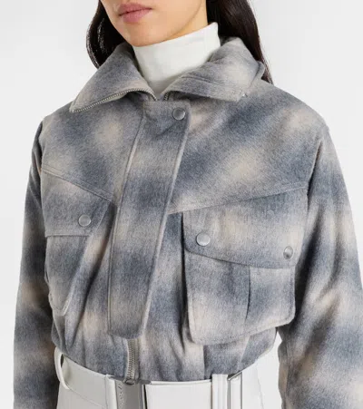 Cordova The Telluride Belted Checked Wool-blend And Stretch Ski Suit In Gray