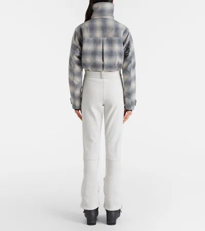 Cordova The Telluride Belted Checked Wool-blend And Stretch Ski Suit In Gray