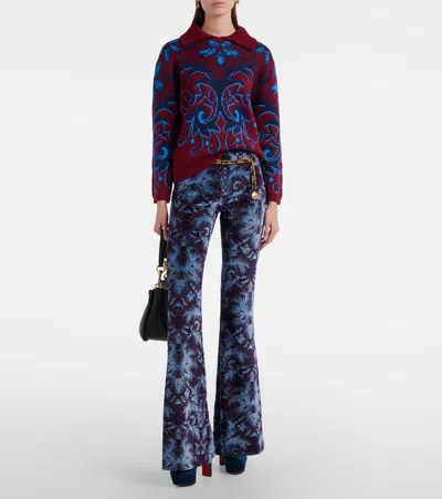 Christian Louboutin Loo Booty 130 Suede Platform Ankle Boots In Multi