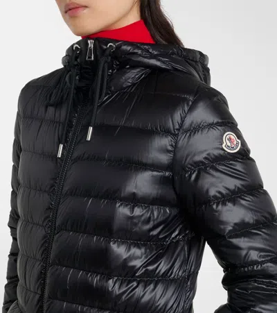 Moncler Down Hooded Jasmin Puffer Jacket In Black