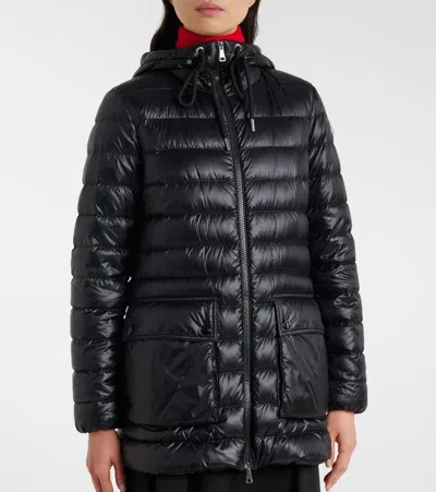 Moncler Down Hooded Jasmin Puffer Jacket In Black