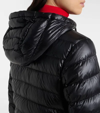 Moncler Down Hooded Jasmin Puffer Jacket In Black