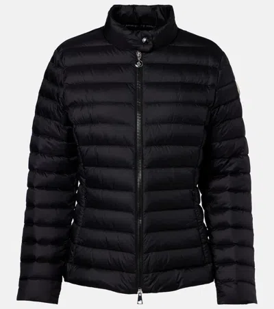 Moncler Polyamide Igelle Jacket High Collar Quilted In Black
