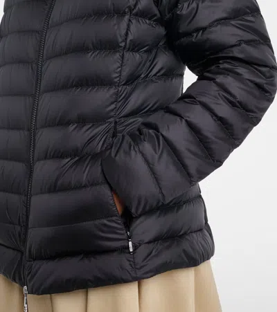 Moncler Polyamide Igelle Jacket High Collar Quilted In Black