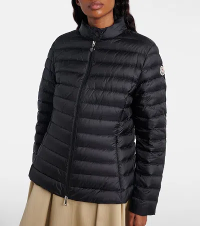 Moncler Polyamide Igelle Jacket High Collar Quilted In Black