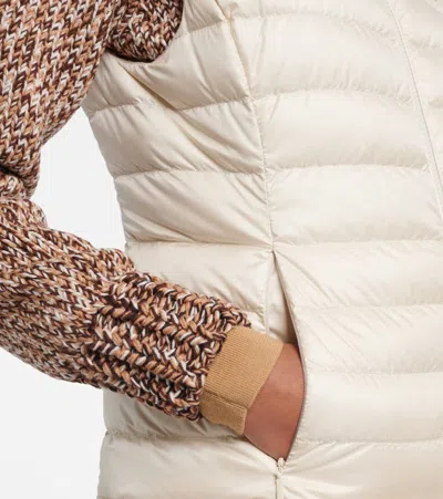 Moncler Sleevless Down Vest In White