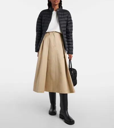 Moncler Polyamide Igelle Jacket High Collar Quilted In Black