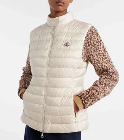 Moncler Sleevless Down Vest In White