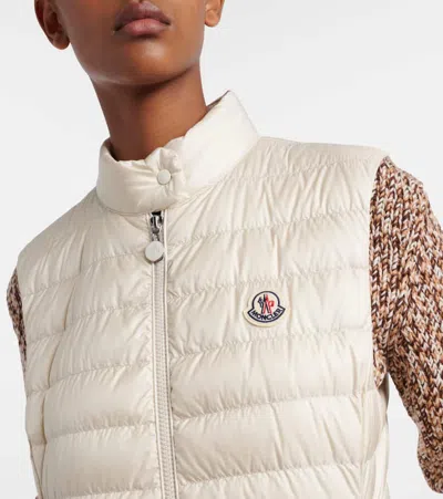 Moncler Sleevless Down Vest In White