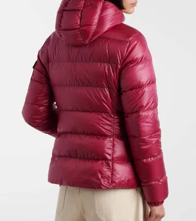 Moncler Glesse Short Padded Jacket With Hood In Red In Red