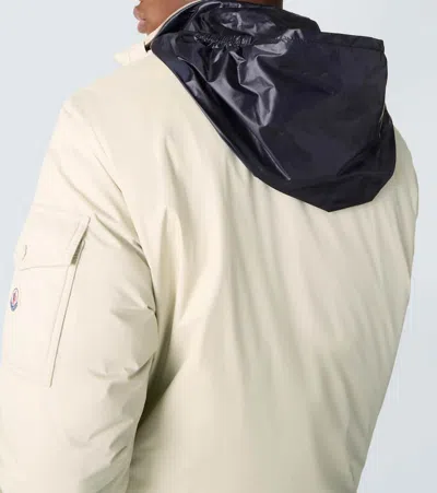 Moncler Beige Logo Patch Jacket In Neutral