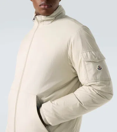 Moncler Beige Logo Patch Jacket In Neutral