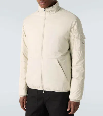 Moncler Beige Logo Patch Jacket In Neutral