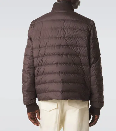 Moncler Reversible Shearling Down Jacket In Multi