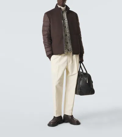 Moncler Reversible Shearling Down Jacket In Multi