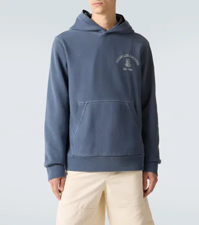 Moncler Sweatshirt With Logo In Blue