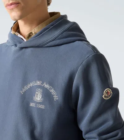 Moncler Sweatshirt With Logo In Blue