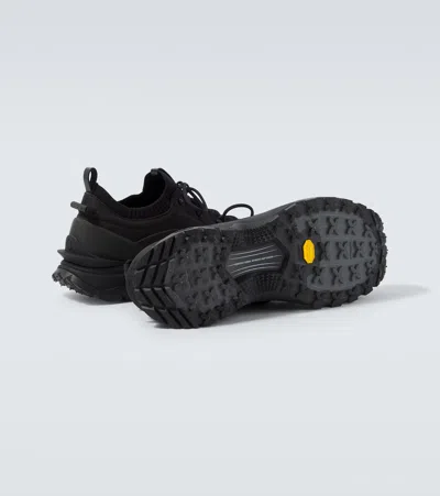 Moncler Trailgrip Lite3 Sneakers In Nubuck And Suede Leather In Black