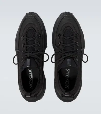 Moncler Trailgrip Lite3 Sneakers In Nubuck And Suede Leather In Black