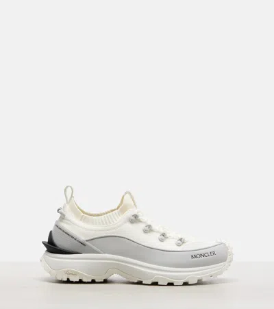 Moncler Trail Lite Three Sneaker Pull Tab Collar In White