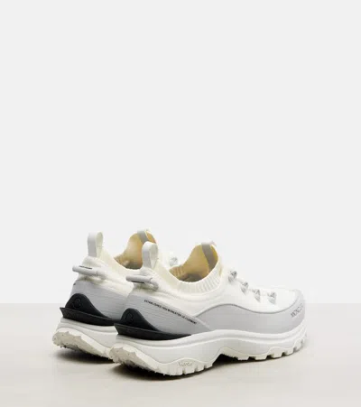Moncler Trail Lite Three Sneaker Pull Tab Collar In White
