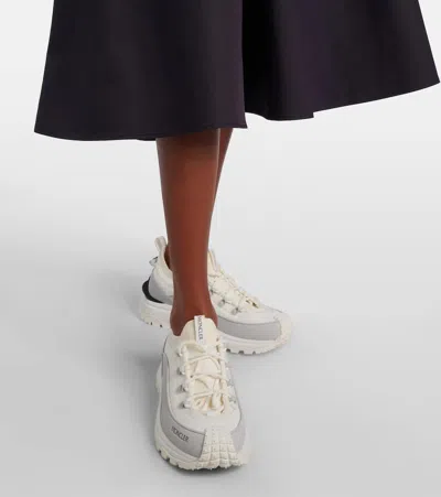 Moncler Trail Lite Three Sneaker Pull Tab Collar In White
