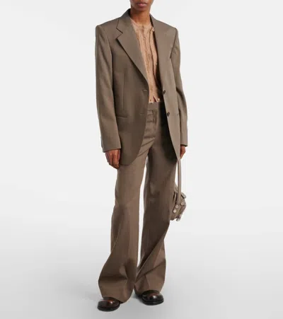 Acne Studios Wool Suit Jacket In Brown