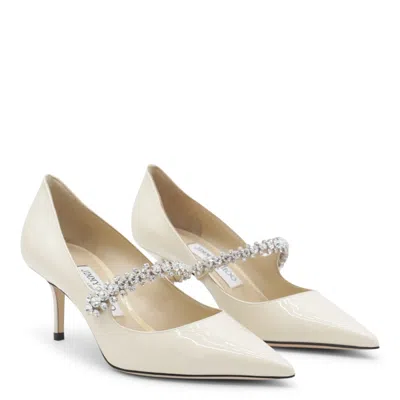 Jimmy Choo With Heel Linen In White