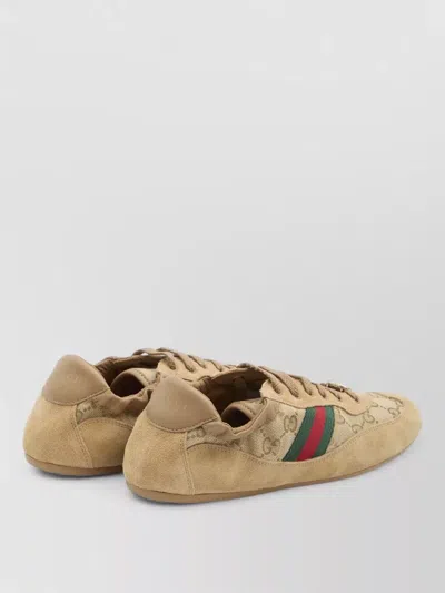 Gucci Women Shift Sneakers In Gg Fabric And Leather