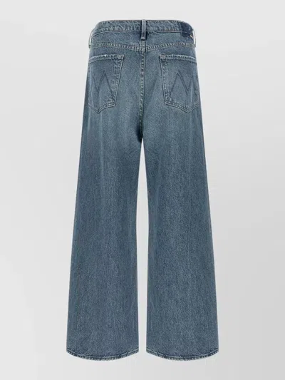 Mother Flood Wide Leg Jeans Belt Loops In Animal Print