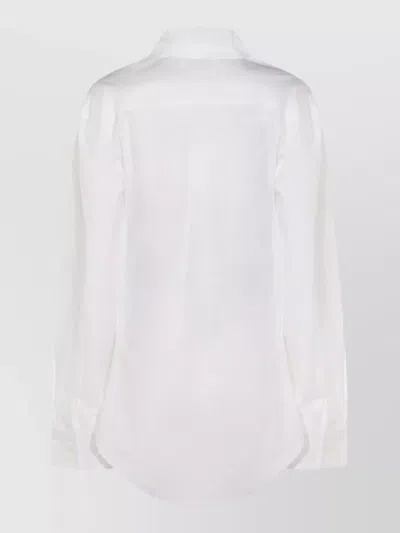 Jean Paul Gaultier Womens White Blue Grey Scanned Bra Stretch-cotton Shirt