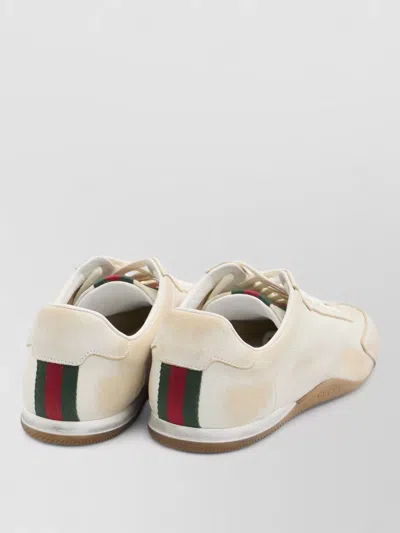 Gucci Elan Washed Leather Low-top Sneakers In Neutral