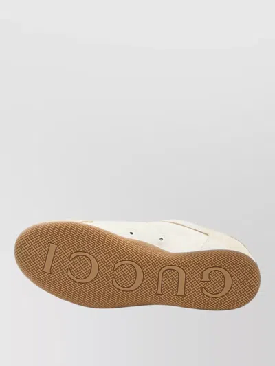 Gucci Elan Washed Leather Low-top Sneakers In Neutral