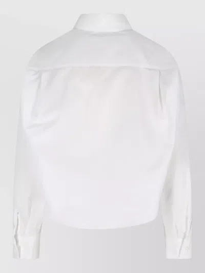 Aspesi Shirt Style Top Collared Neck Long Sleeves In White