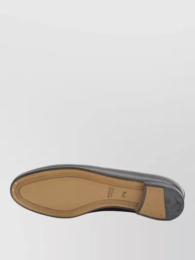 Gucci Women Black Calf Leather Moc Stitching Signature Horsebit Detail Almond Toe Slip-on Style Bran In Black