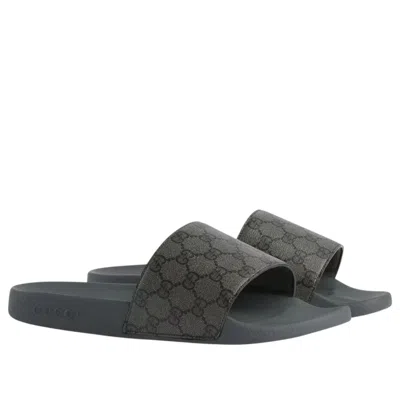 Gucci Slide 'grey Monogram' In Multi