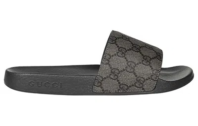 Gucci Slide 'grey Monogram' In Multi