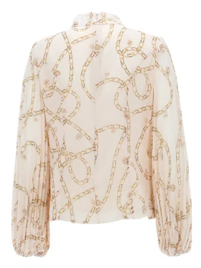 Zimmermann Sunray Pleated Shirt In Neutral