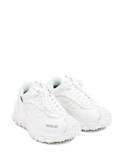 Moncler White Fabric Trailgrip Gtx Sneakers In White