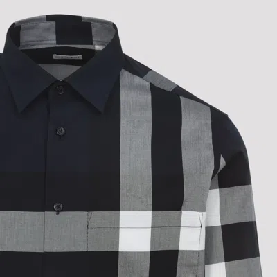 Burberry Summerton Shirt Men In Blue